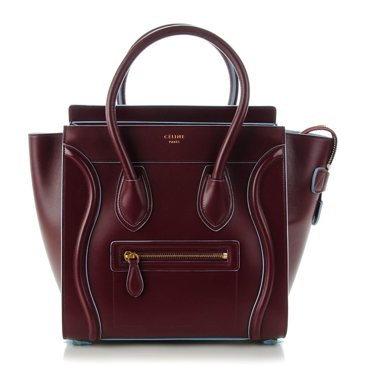 Palmelato Micro Luggage Burgundy Azur Blue
