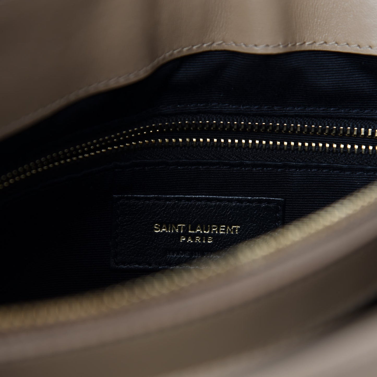 Calfskin Y Quilted Monogram Medium Loulou Chain Satchel Nude Powder