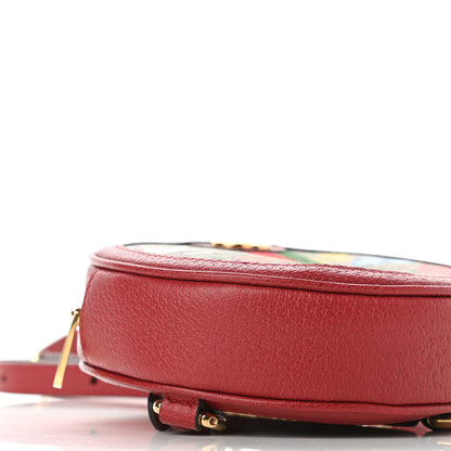 Gucci GG Supreme Monogram Web Flora Mini Ophidia Round Backpack Red 8 of 10