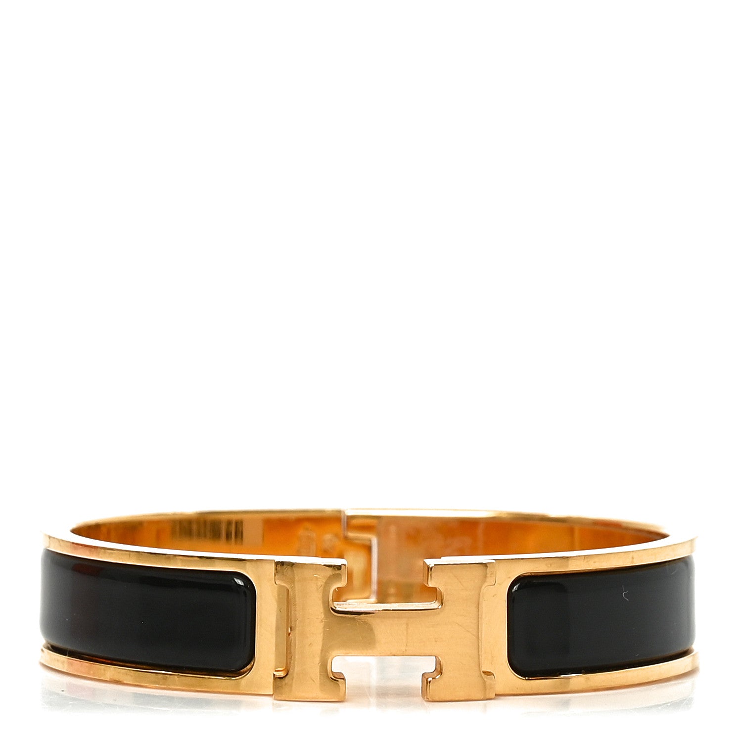 Hermes Enamel Narrow Clic Clac H Bracelet PM Black 1 of 5