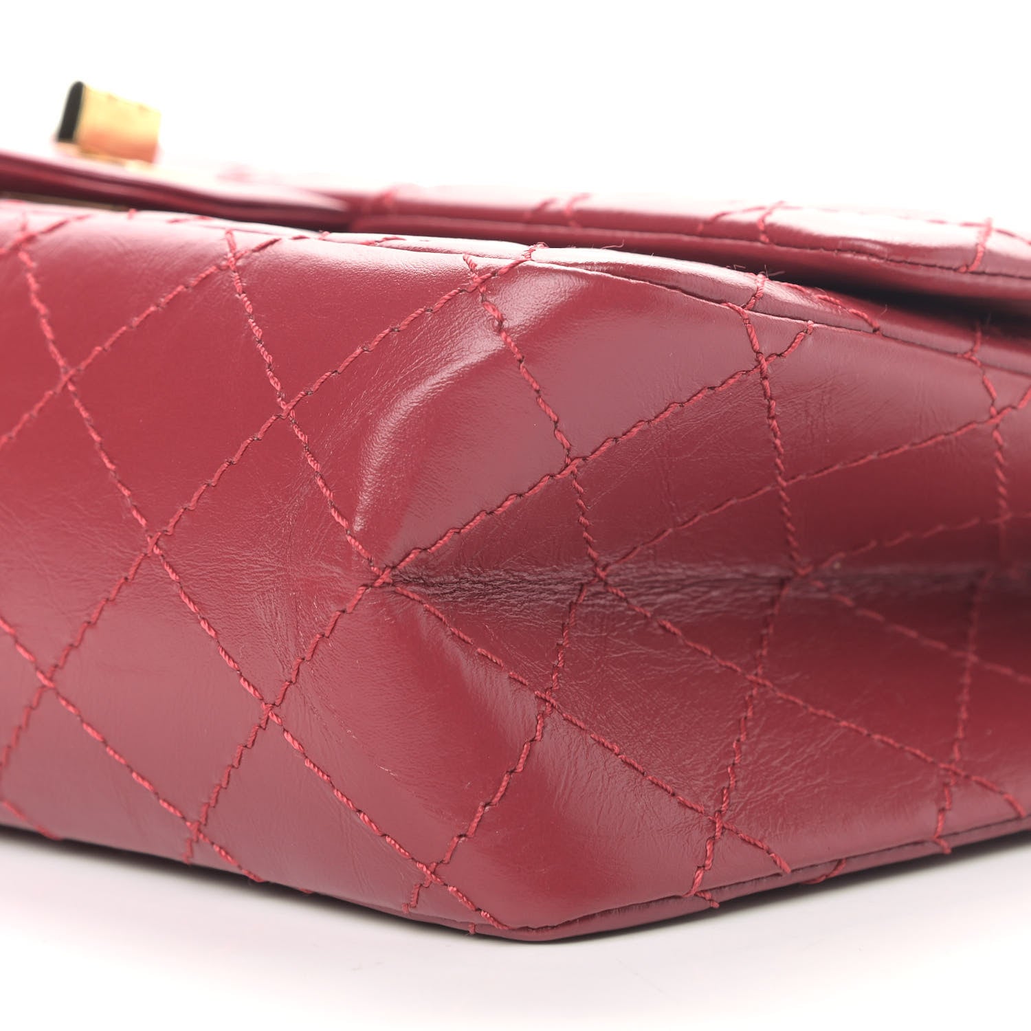 Chanel Aged Calfskin Quilted 2.55 Reissue 225 Flap Red 8 of 8