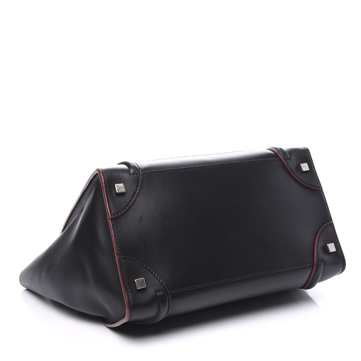 Celine Smooth Calfskin Mini Luggage Black Pink 3 of 9