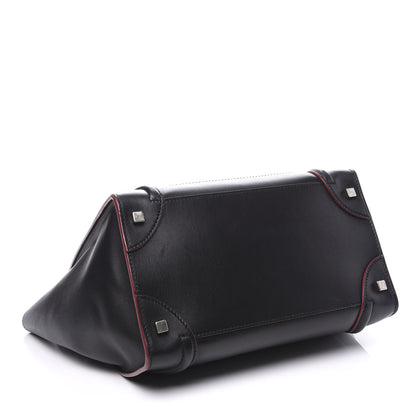 Celine Smooth Calfskin Mini Luggage Black Pink 3 of 9