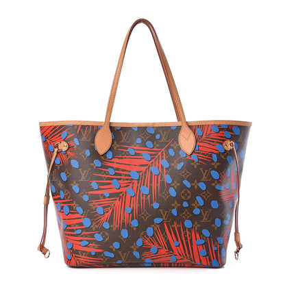 Louis Vuitton Monogram Jungle Dots Neo Neverfull MM Coquelicot Denim 1 of 12