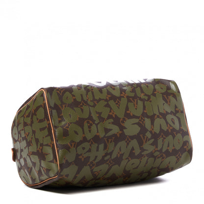 Louis Vuitton Monogram Graffiti Speedy 30 Kaki 3 of 10