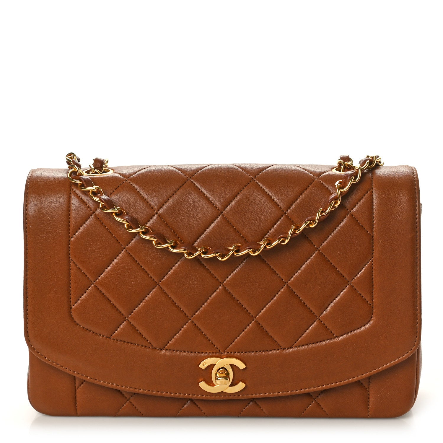 Chanel Lambskin Quilted Medium Single Flap Brown 1 of 11