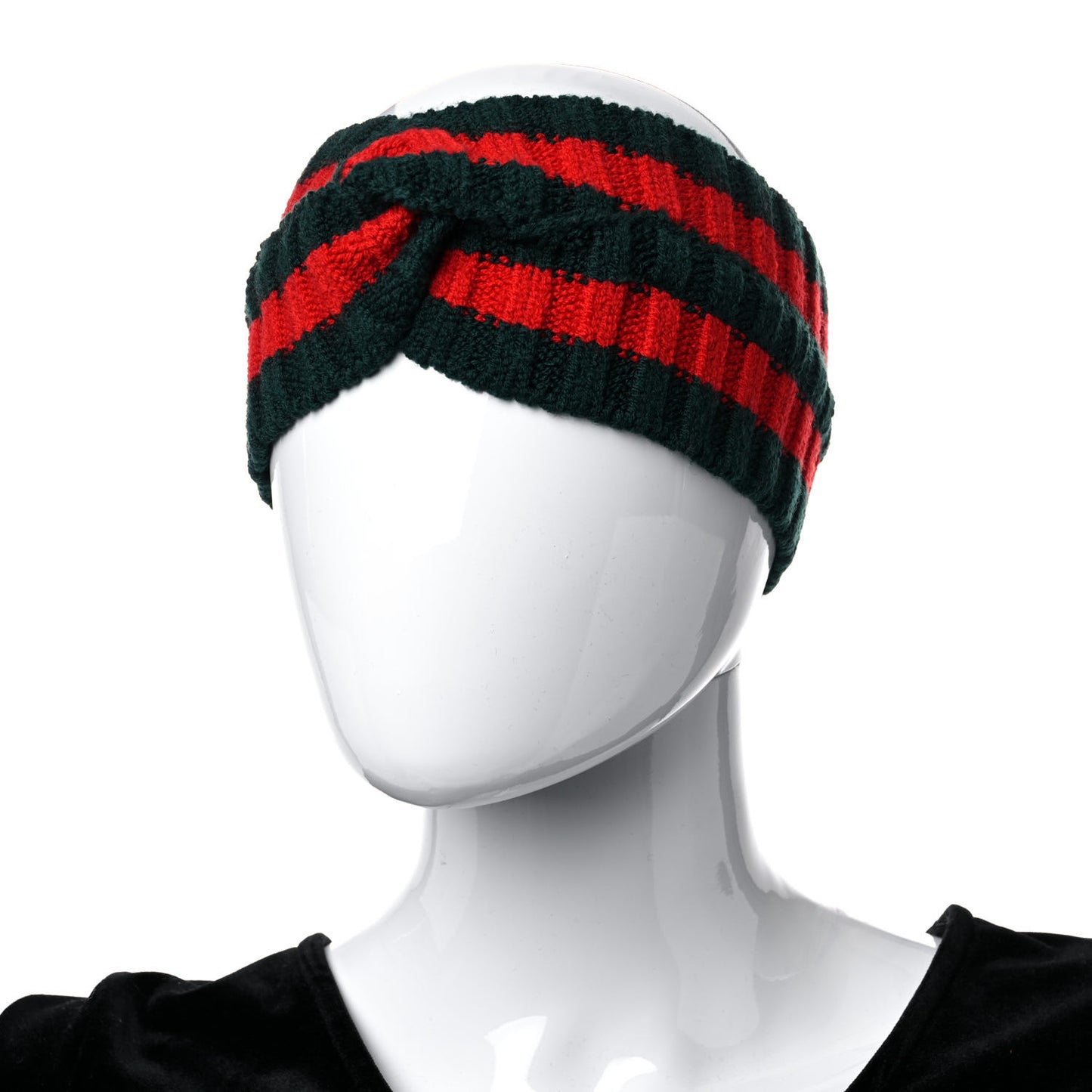 Wool Web Headband M Green Red
