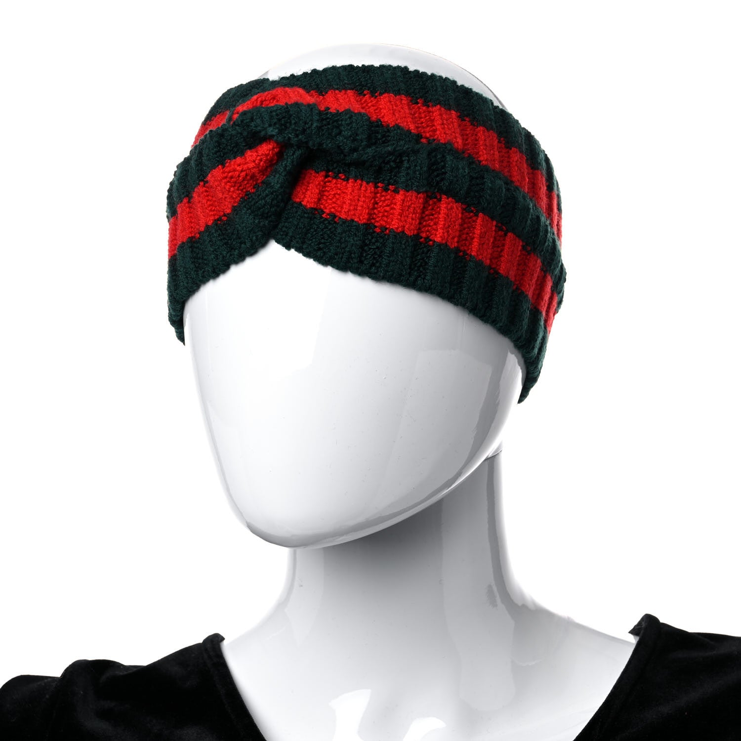 Gucci Wool Web Headband M Green Red 2 of 6