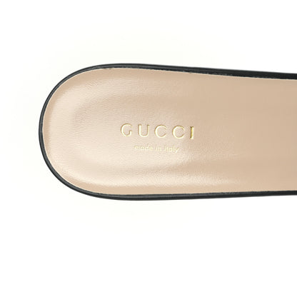 Gucci Cosmos Softy Calfskin Interlocking G Cut Out 55mm Slide Sandals 41 Black 7 of 7