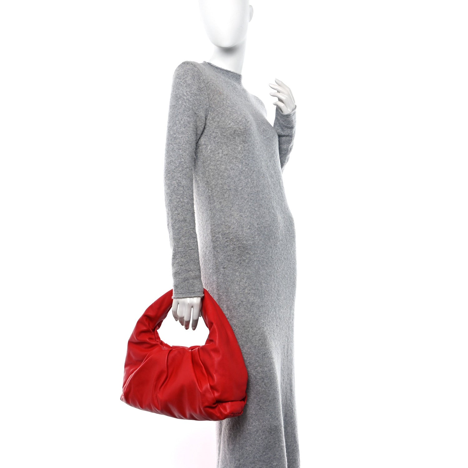 Bottega Veneta BOTTEGA VENETA Smooth Butter Calfskin Small The Shoulder Pouch Red 2 of 11