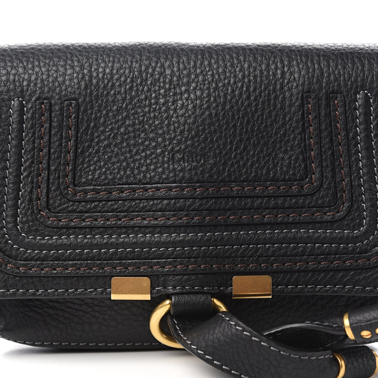 Calfskin Marcie Convertible Belt Bag Black