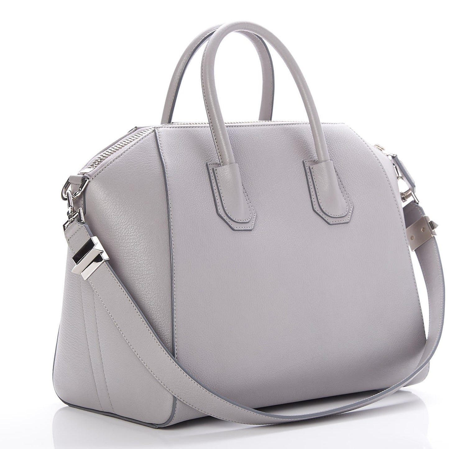 Sugar Goatskin Medium Antigona Pearl Grey