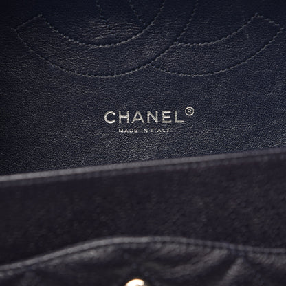 Chanel Caviar Quilted Jumbo Double Flap Navy Blue 7 of 10