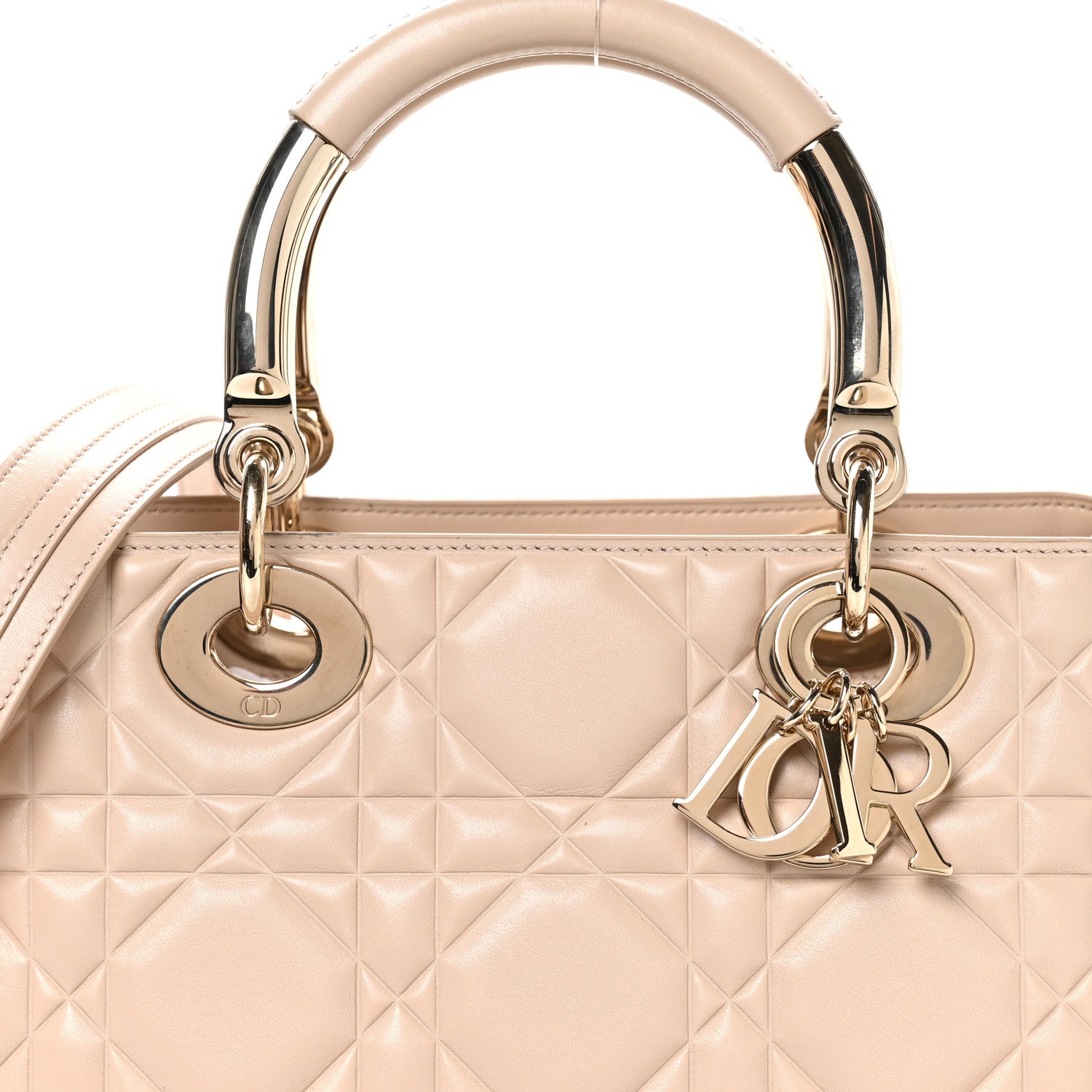 Christian Dior Calfskin Cannage Medium The Lady 95.22 Beige 8 of 10