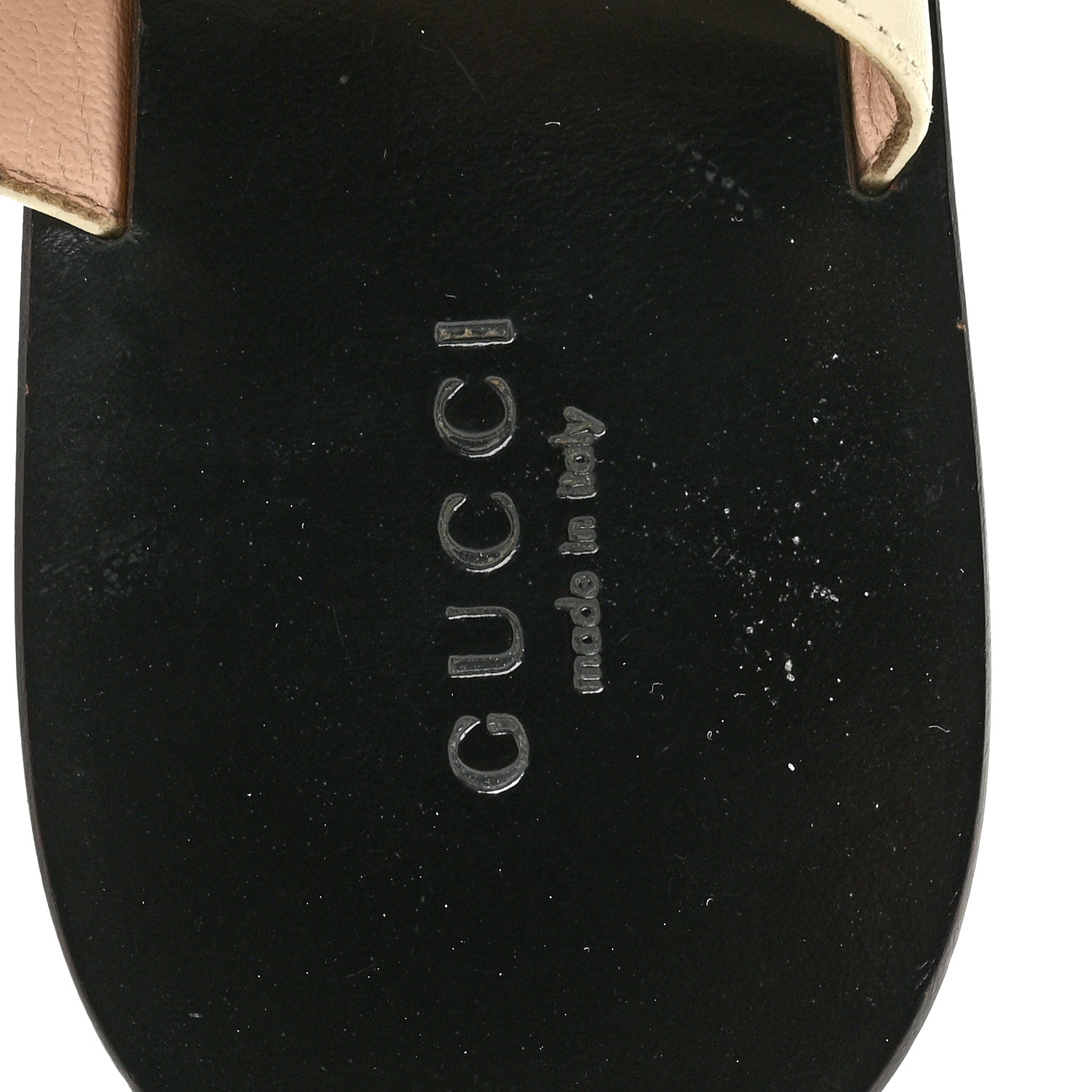 Gucci Calfskin GG Marmont Thong Sandals 36 Mystic White 1886178