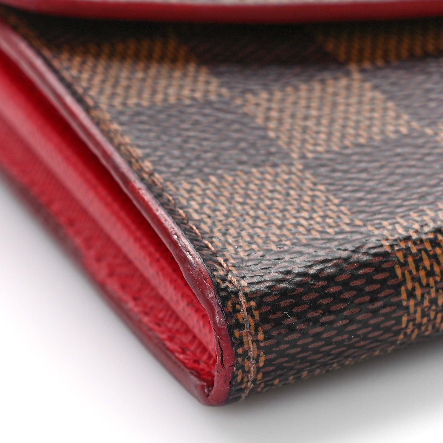 Louis Vuitton Damier Ebene Studded Sarah Wallet NM Cherry 7 of 8