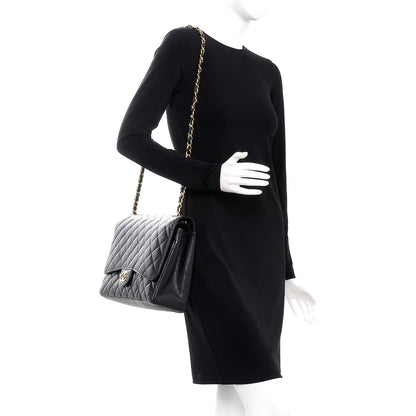 Chanel Caviar Quilted Maxi Double Flap Black 3 of 16