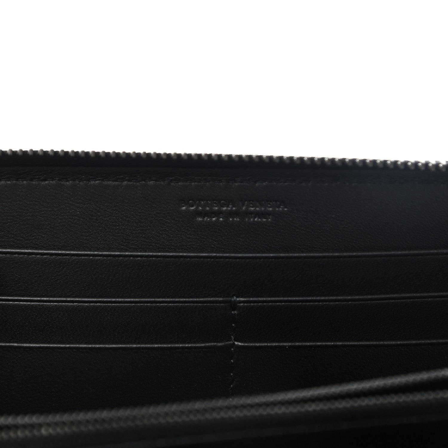 Bottega Veneta Nappa Intrecciato Zip Around Wallet Black 6 of 8
