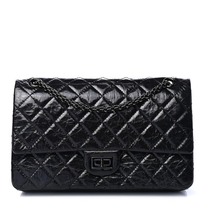 Chanel Glazed Calfskin Quilted 2.55 Reissue 226 Flap So Black 1 of 6