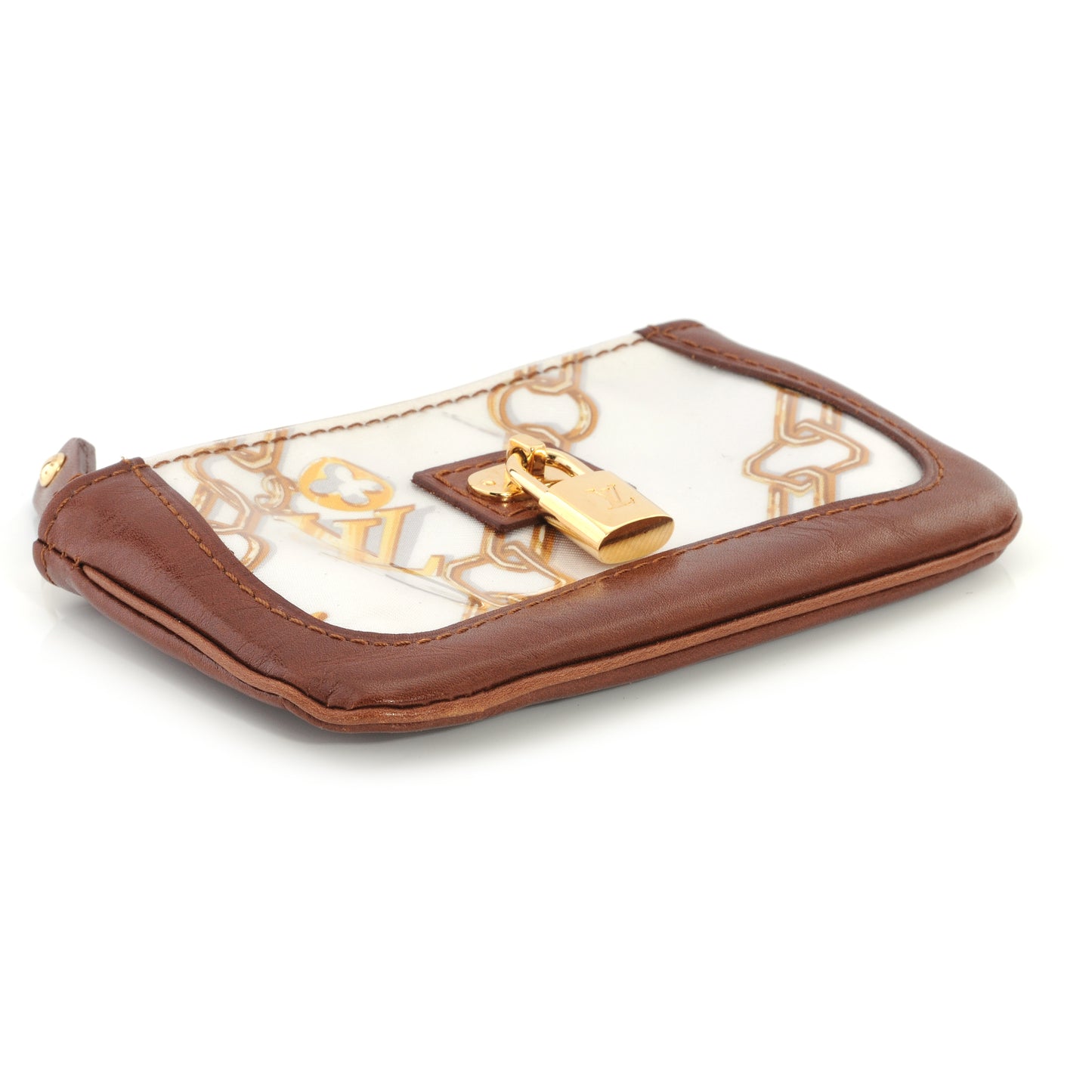 Monogram Charms Key Pouch White