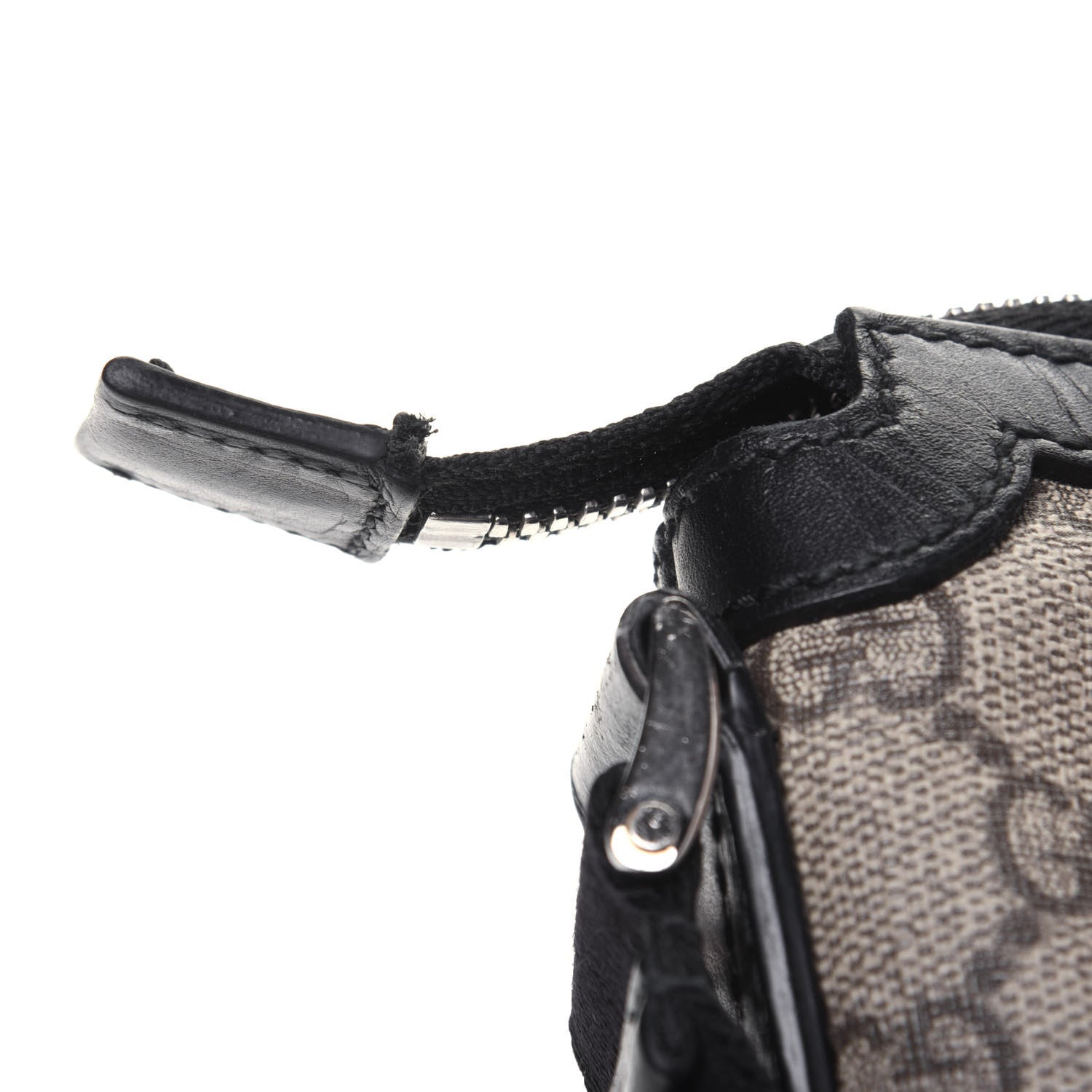 Gucci GG Supreme Monogram Web Messenger Bag Black 18 of 19