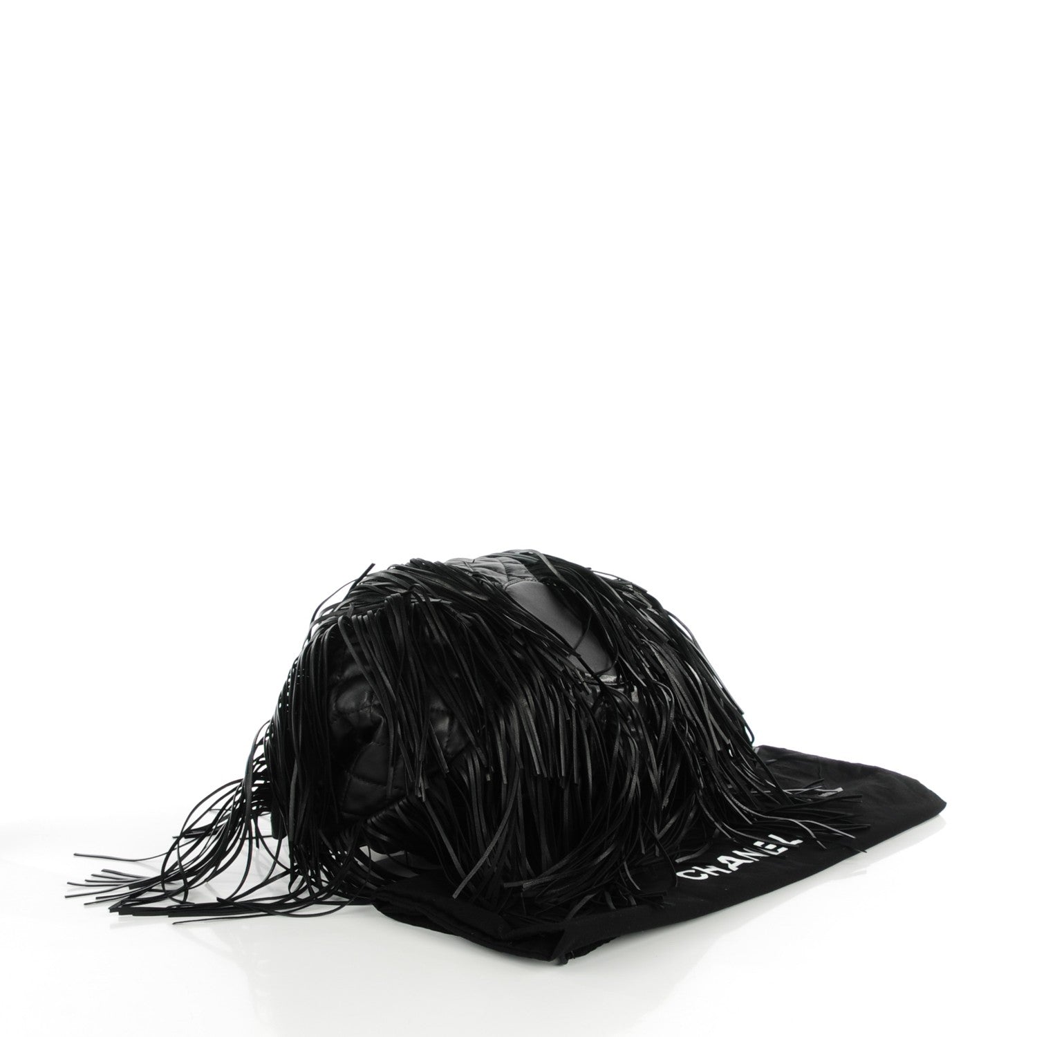 Chanel Lambskin Quilted Western Baluchon Fringe Bag Black 4 of 8
