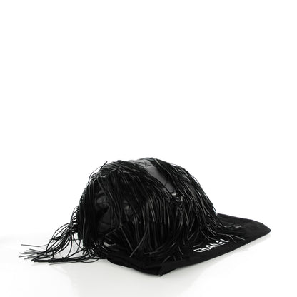 Chanel Lambskin Quilted Western Baluchon Fringe Bag Black 4 of 8