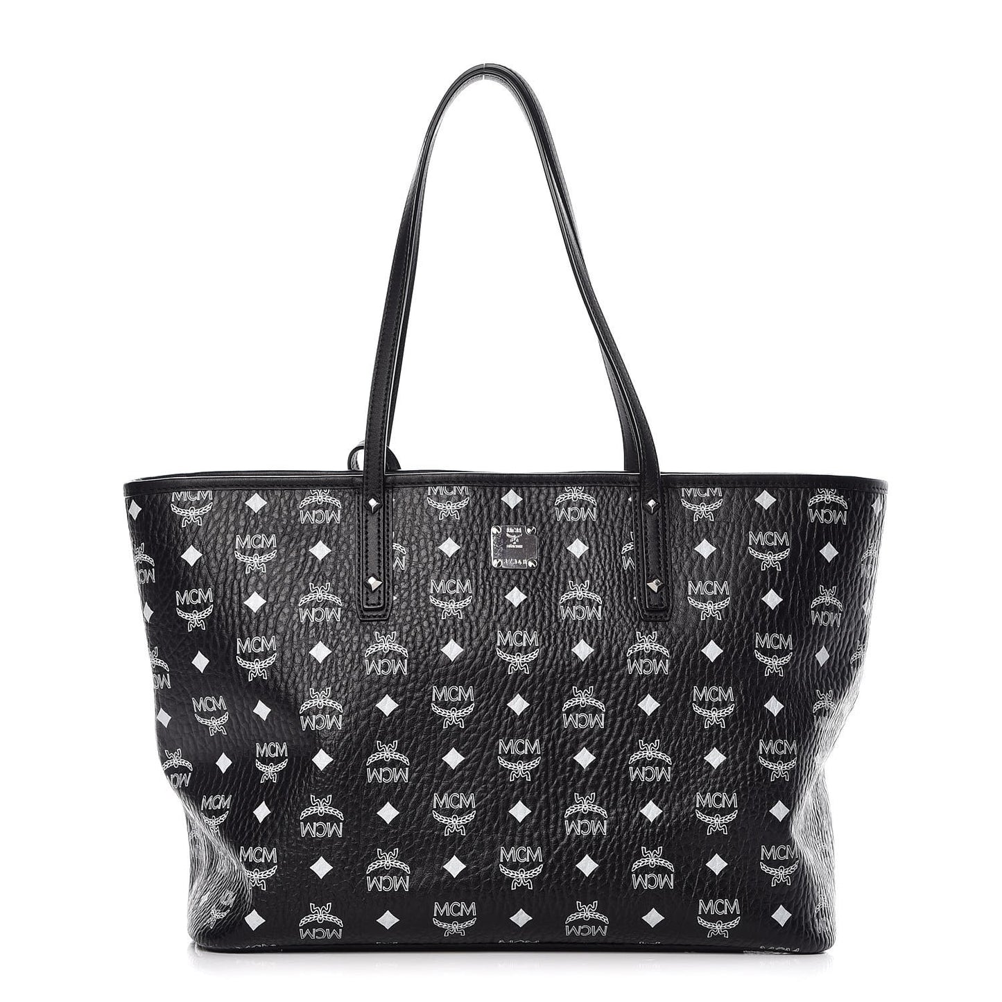Visetos Medium Anya Zip Top Shopper Tote Black