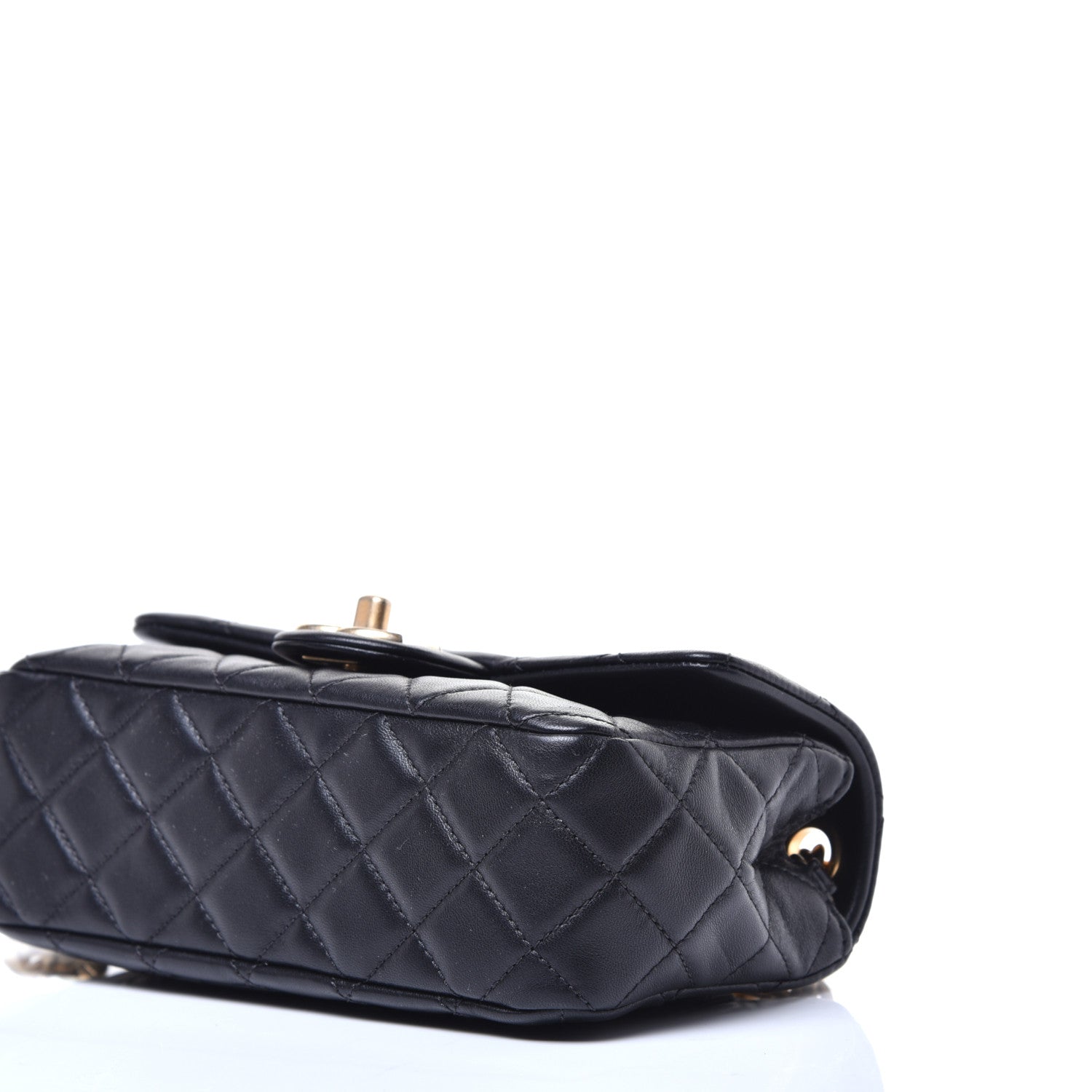 Chanel Lambskin Resin Quilted Mini Rectangular Pearl Samba Flap Black 9 of 10