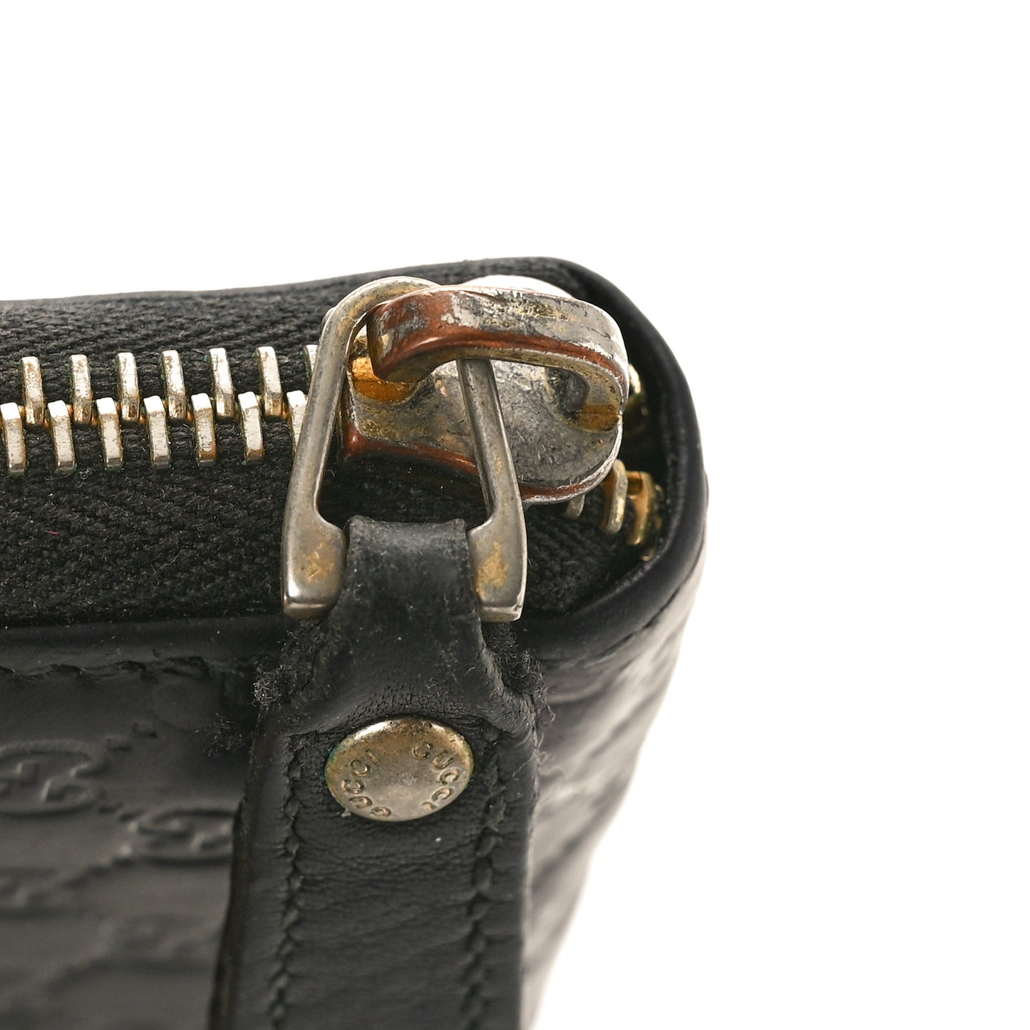 Microguccissima Zip Around Card Case Black