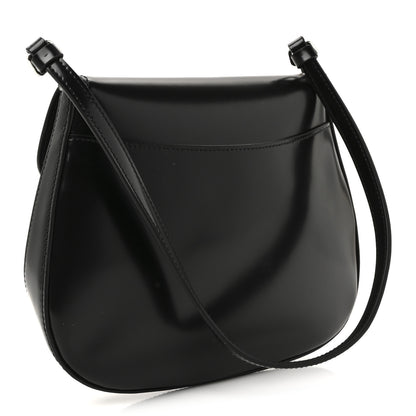 Prada Spazzolato Cleo Flap Shoulder Bag Black 3 of 9