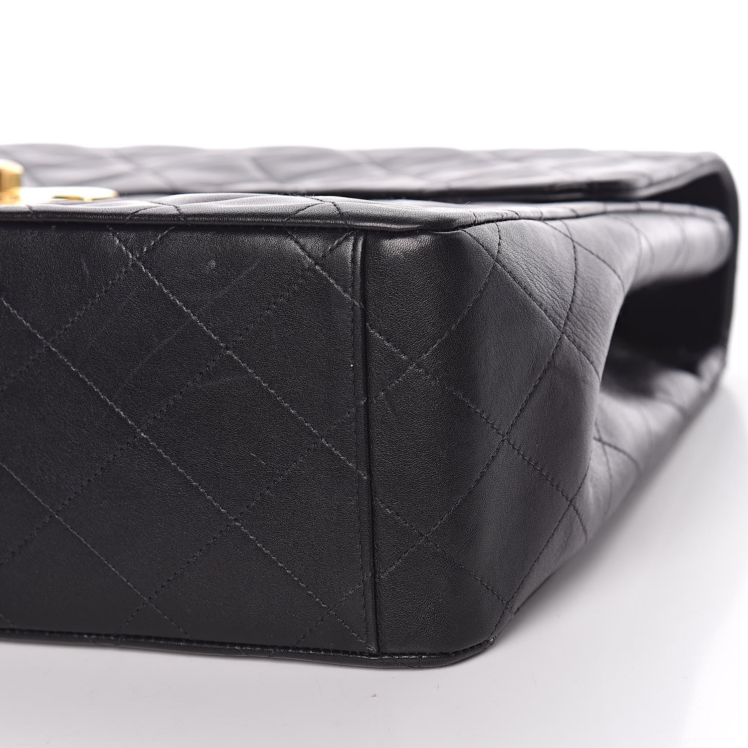 Chanel Lambskin Quilted XL Jumbo Single Flap Black 7 of 15