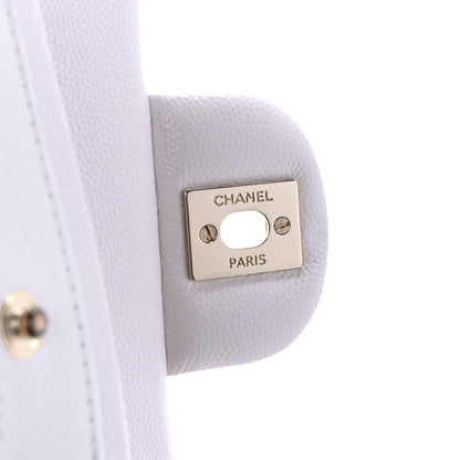 Chanel Caviar Quilted Small Double Flap White 7 of 11