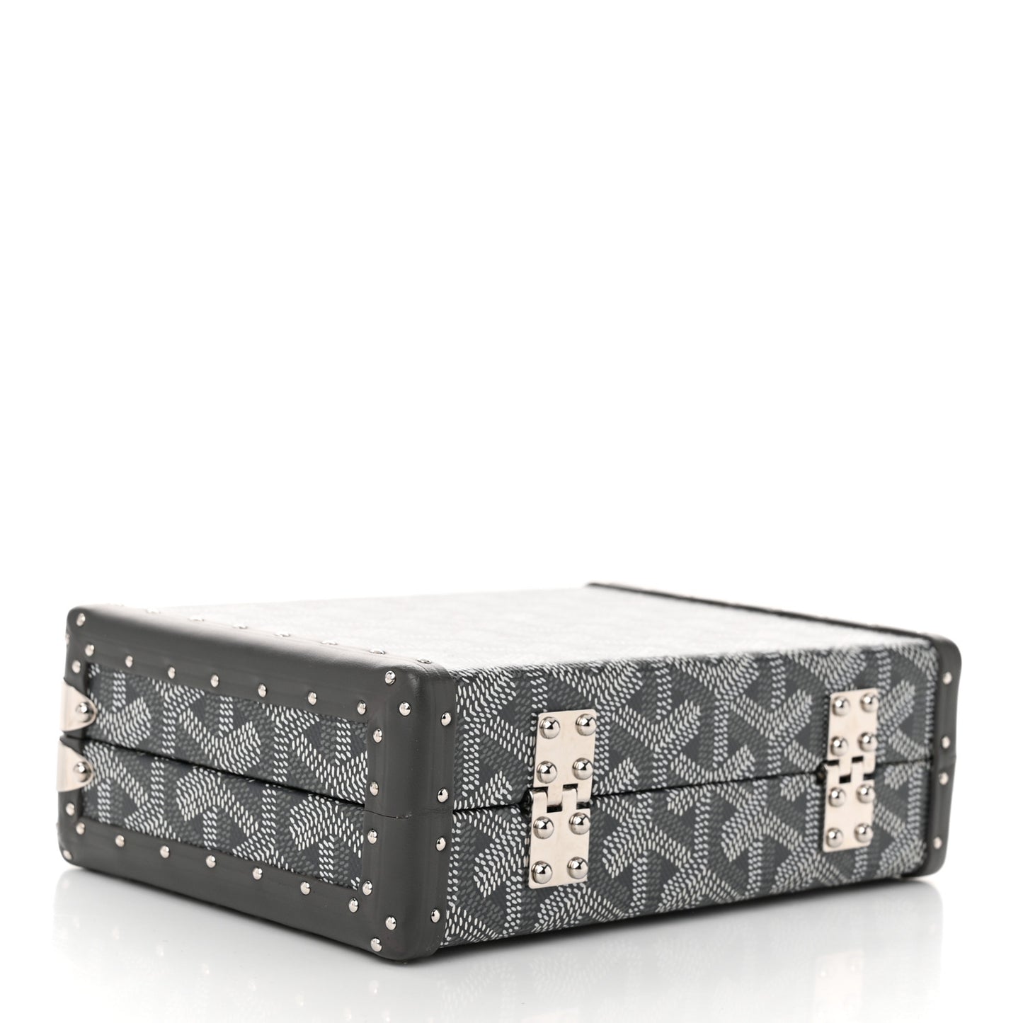 Goyardine Minaudiere Trunk Bag Grey