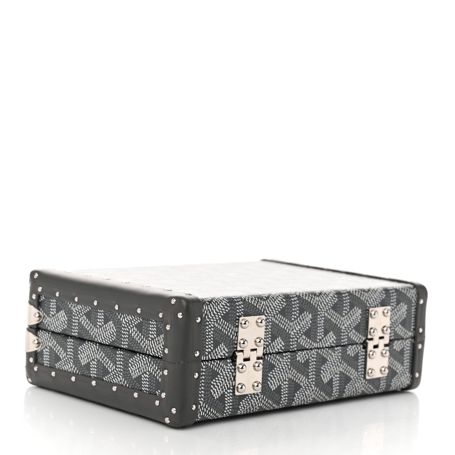 Goyard Goyardine Minaudiere Trunk Bag Grey 7 of 17