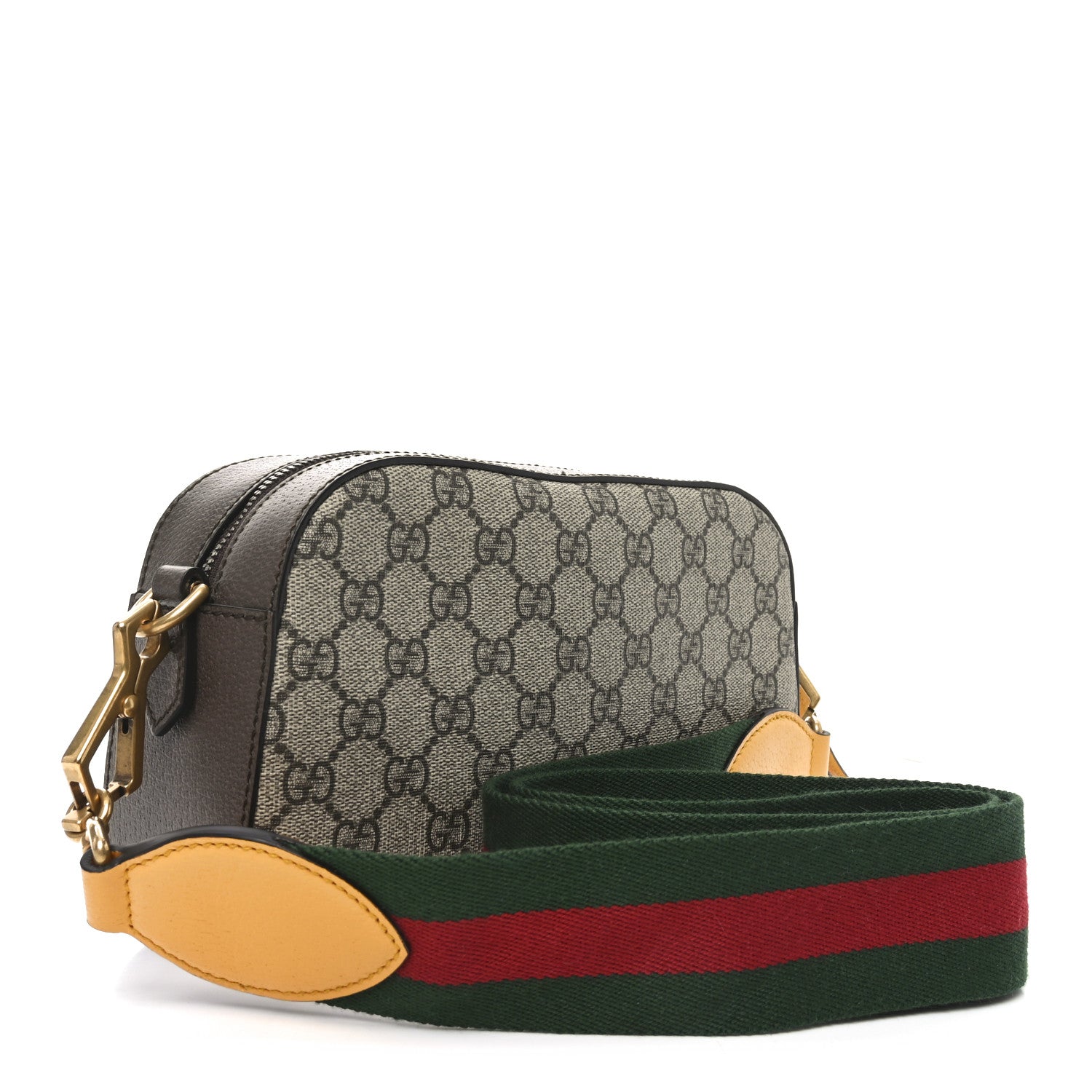 Gucci GG Supreme Monogram Web Neo Vintage Shoulder Bag Beige New Acero Crop 3 of 10