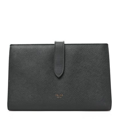 Celine Grained Calfskin Large Multifunction Strap Wallet Medium Grey 1 of 8