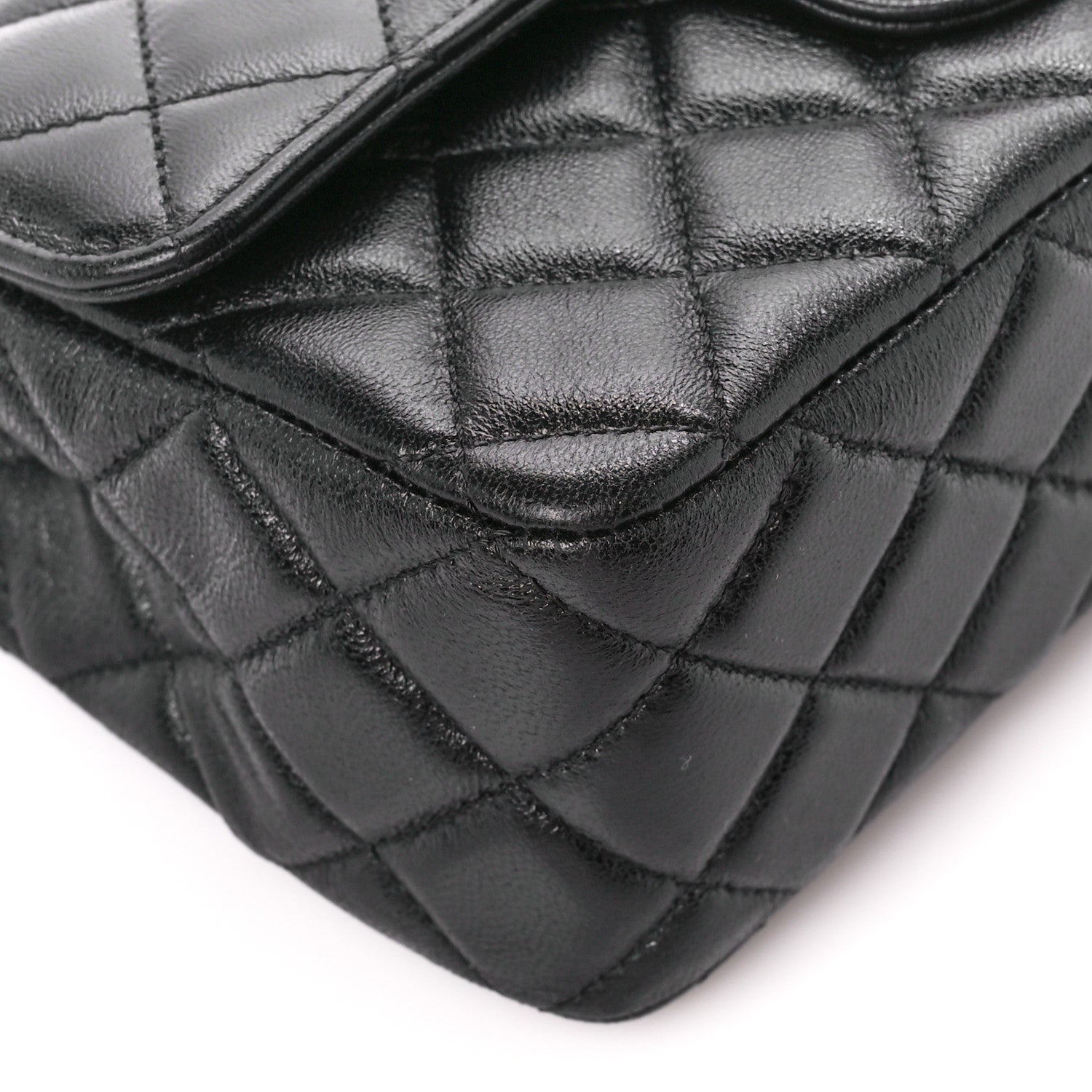 Chanel Lambskin Quilted Mini Strass On Top Flap Black 10 of 12
