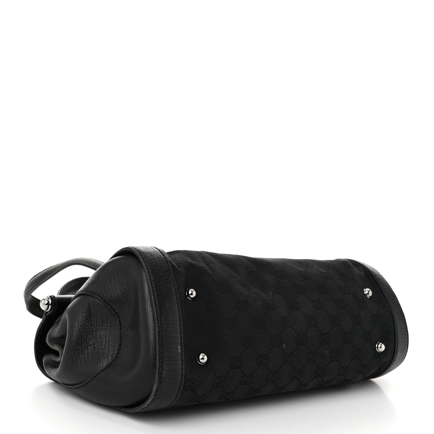 Gucci Monogram Bamboo Bullet Bag Black 4 of 14