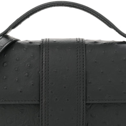 Jacquemus Calfskin Ostrich Embossed Le Grand Bambino Black 7 of 9