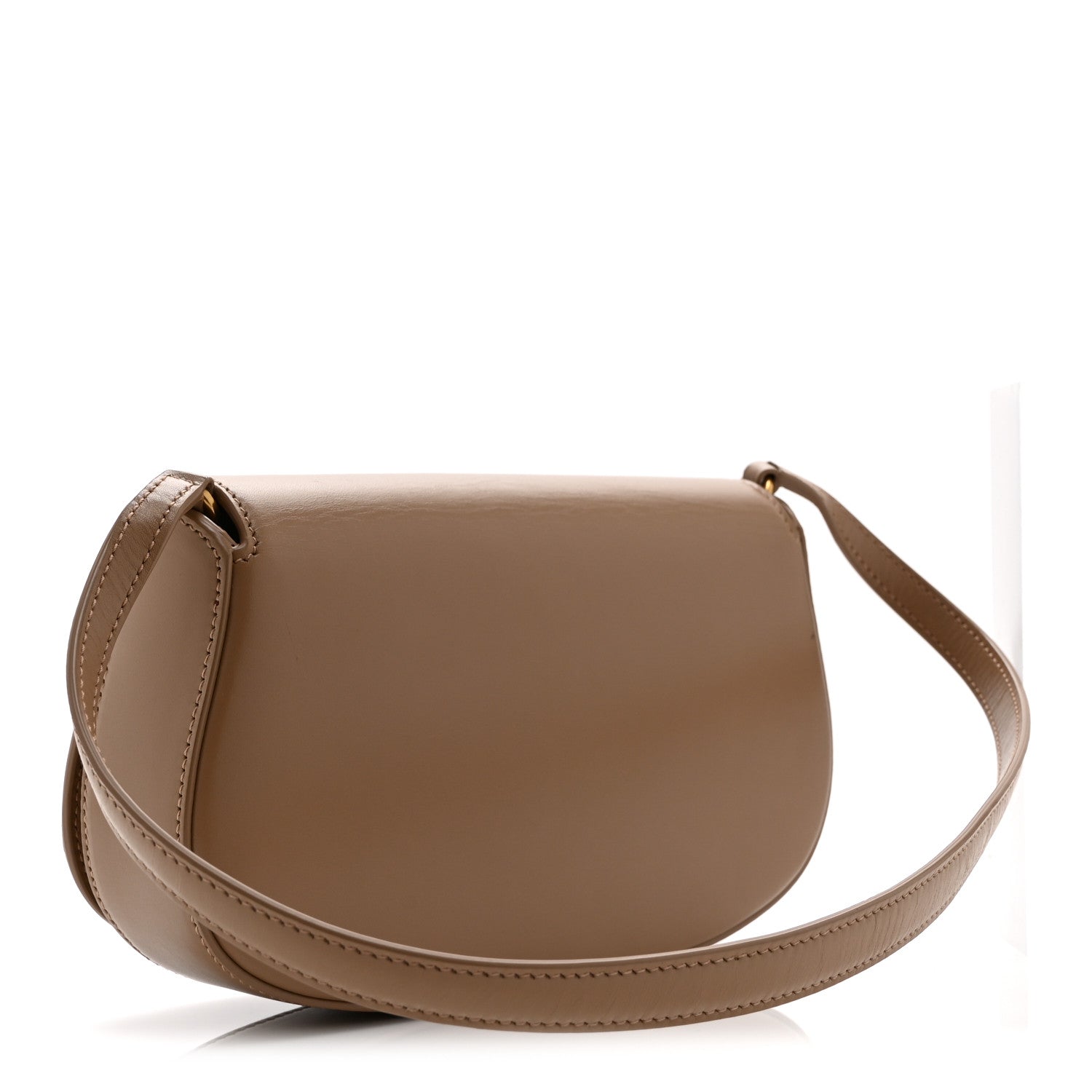 Saint Laurent Box Calfskin Mini Voltaire Shoulder Bag Dark Cork 3 of 10