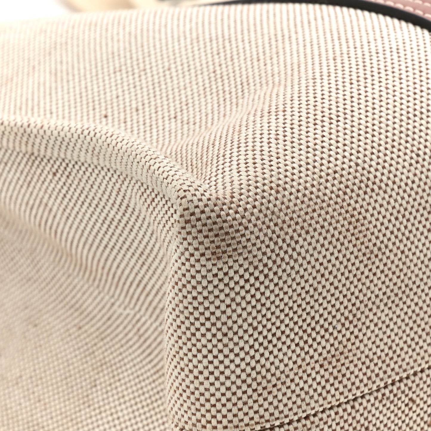 Cotton Calfskin Large Woody Ribbon Tote White Brown