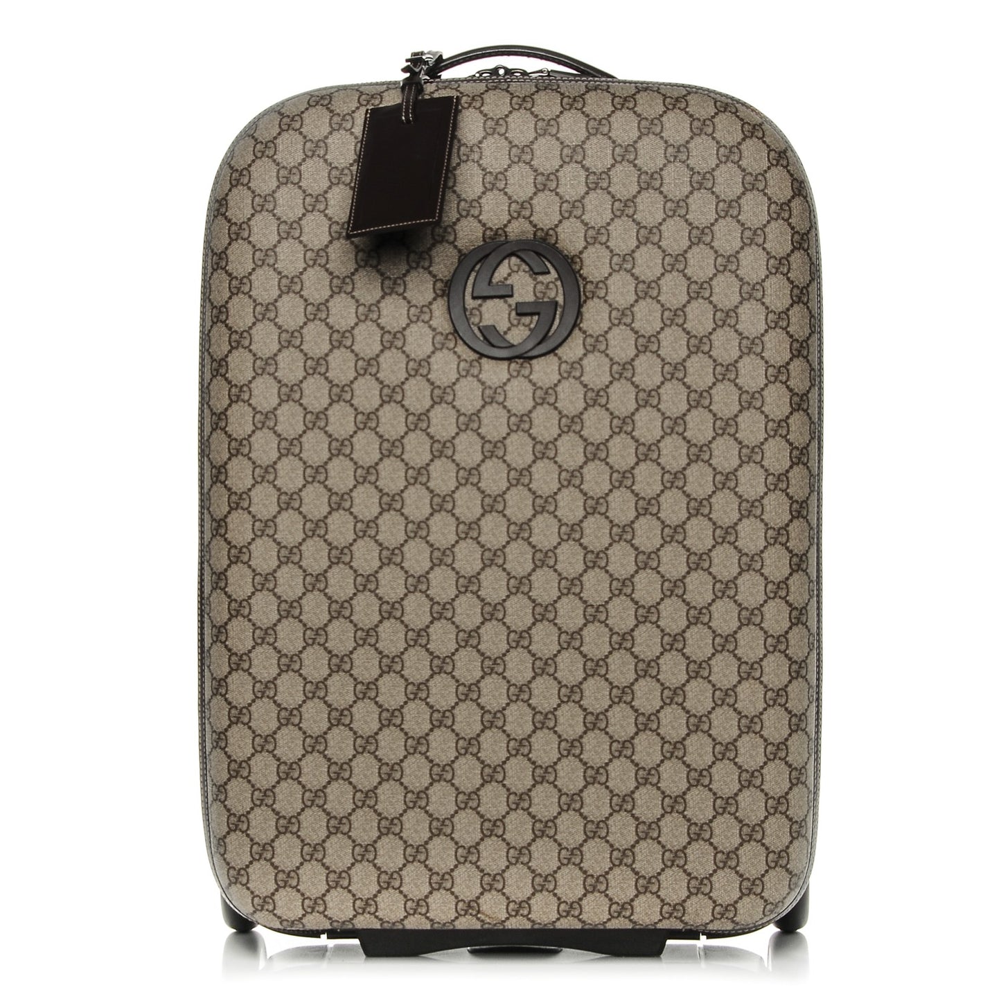 GG Plus Monogram Small Interlocking G Trolley Brown