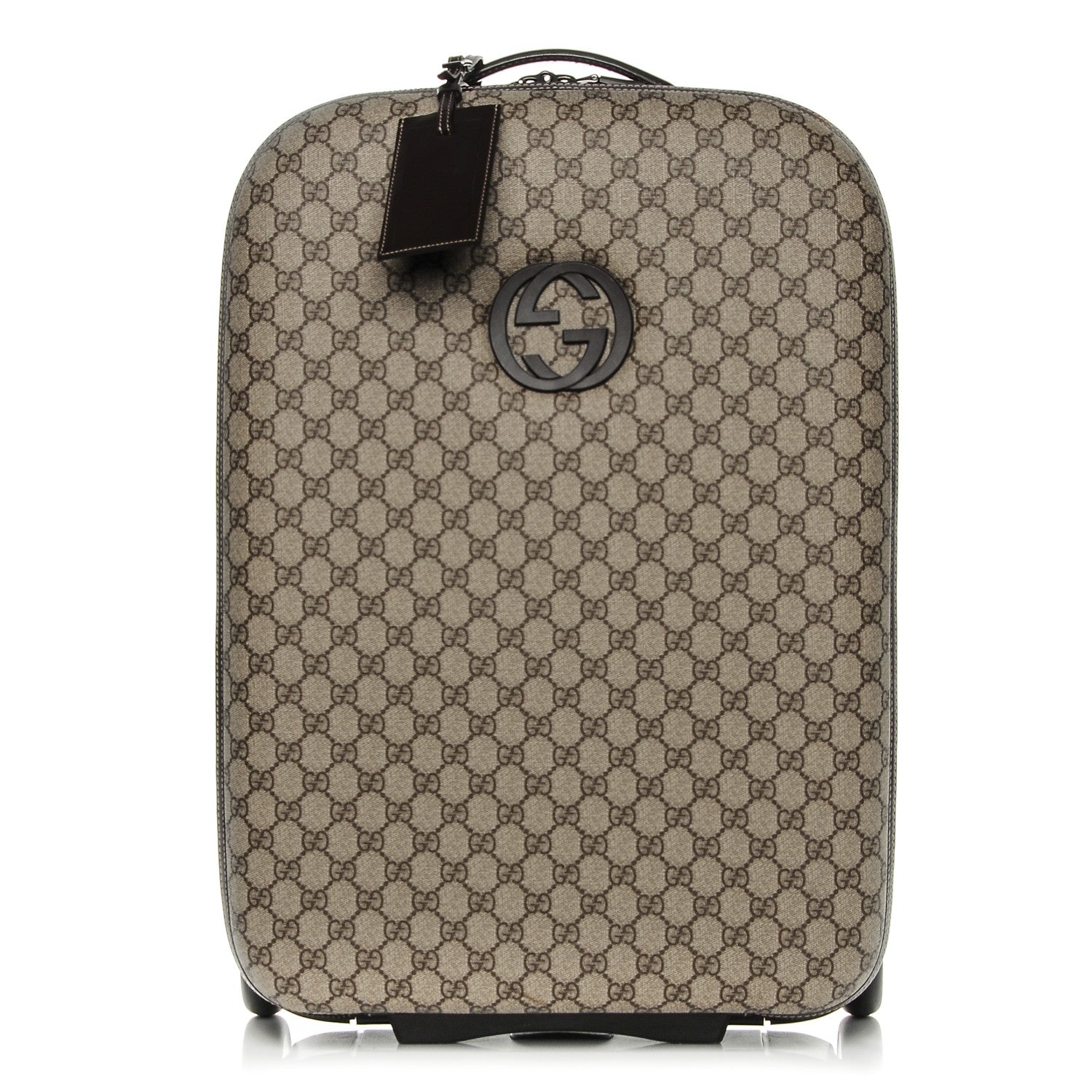 Gucci GG Plus Monogram Small Interlocking G Trolley Brown 1 of 18