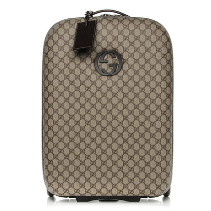Gucci GG Plus Monogram Small Interlocking G Trolley Brown 1 of 18