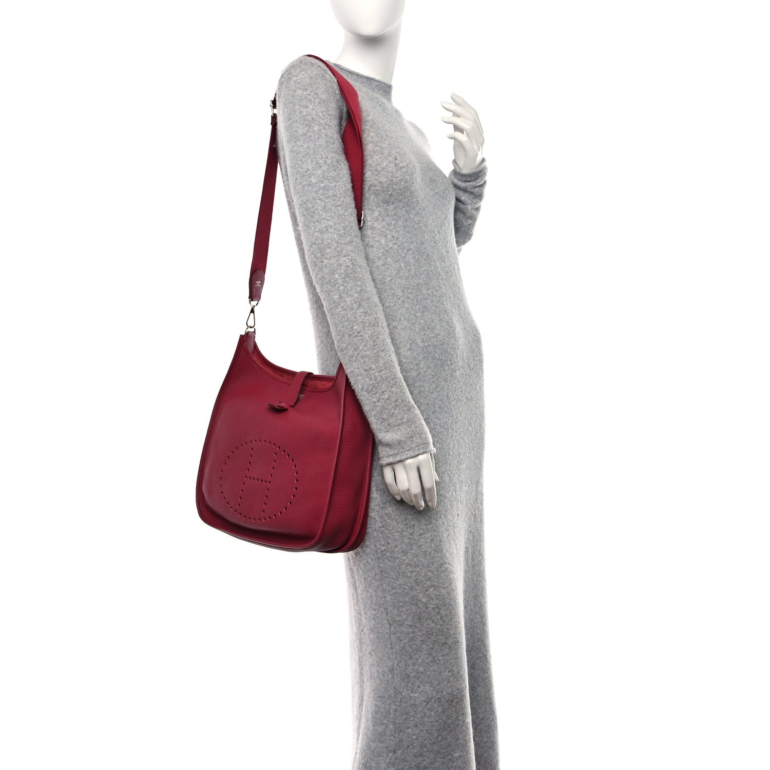 Hermes Taurillon Clemence Evelyne III GM Rubis 2 of 13