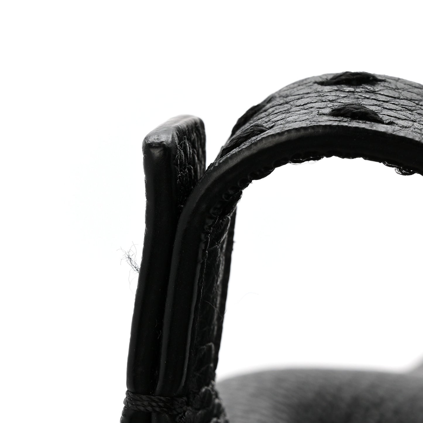 Grained Calfskin Top Handle 14 Bag Black