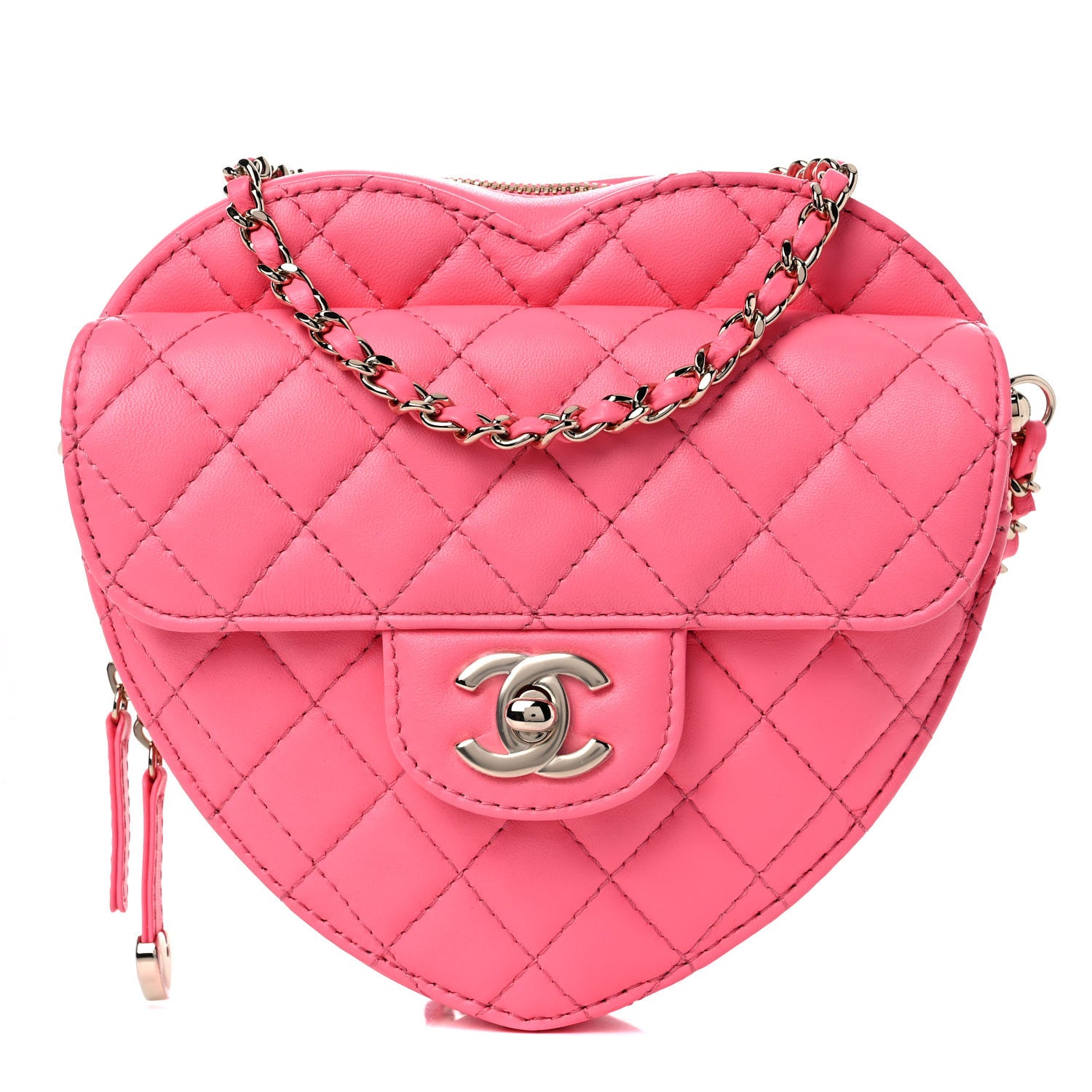 Chanel Lambskin Quilted CC In Love Heart Bag Pink 1 of 10