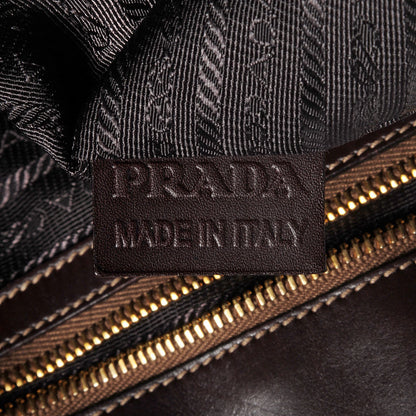 Prada Jacquard Logo Shoulder Bag Bruciato 9 of 11