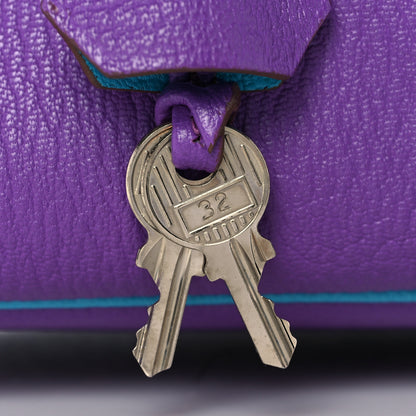 Hermes Chevre Horseshoe Birkin 30 Parme Bleu Aztec 33 of 35